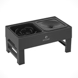 Adjustable and Multifunctional Elevated Feeder with Slow Feeder
