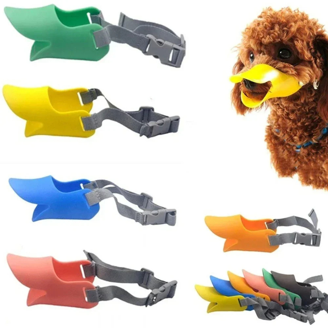Focinheira de Silicone Bico de Pato para Cachorros de Pequeno e Médio Porte