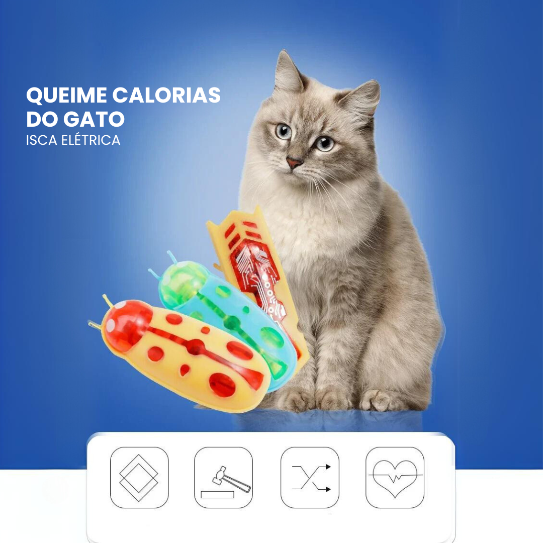 Brinquedo Insetos Iscas Elétricas Interativas para Gatos e Cães