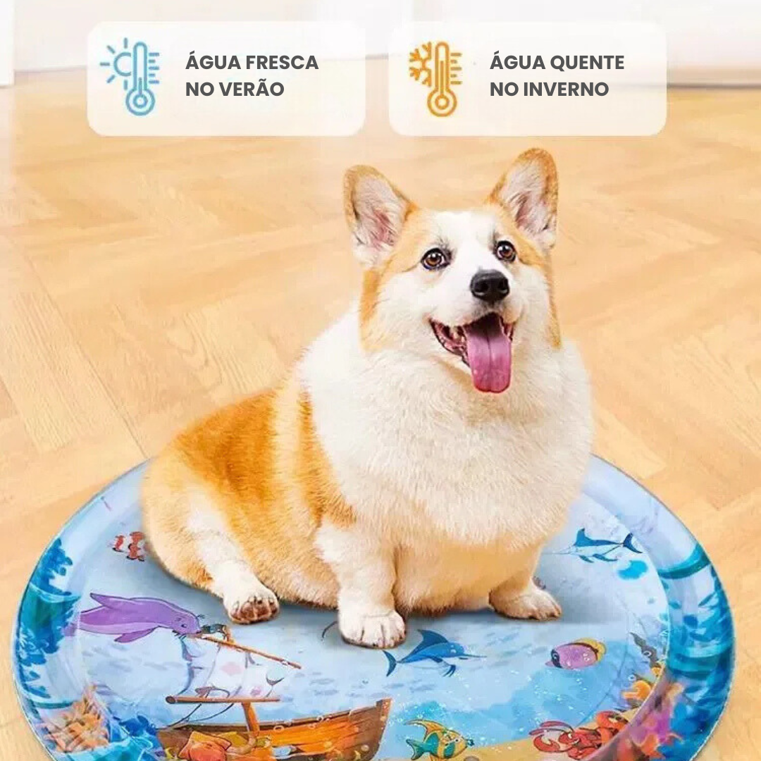 Piscina Tapete Inflável de Água Sensorial Resfriado para Cães e Gatos
