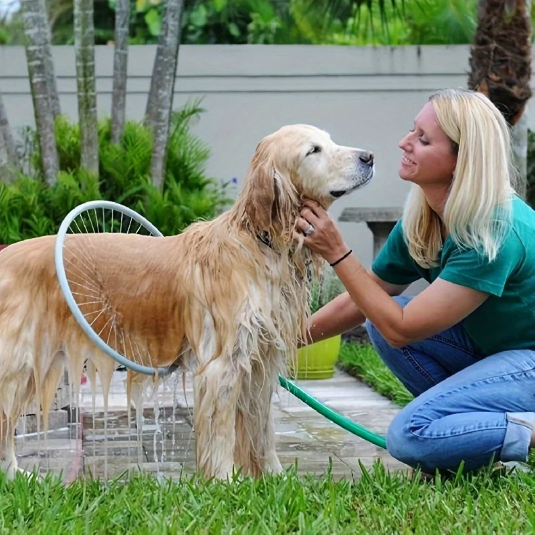 Chuveiro Arco 360º Esguicho de Água para Banhos em Cachorros