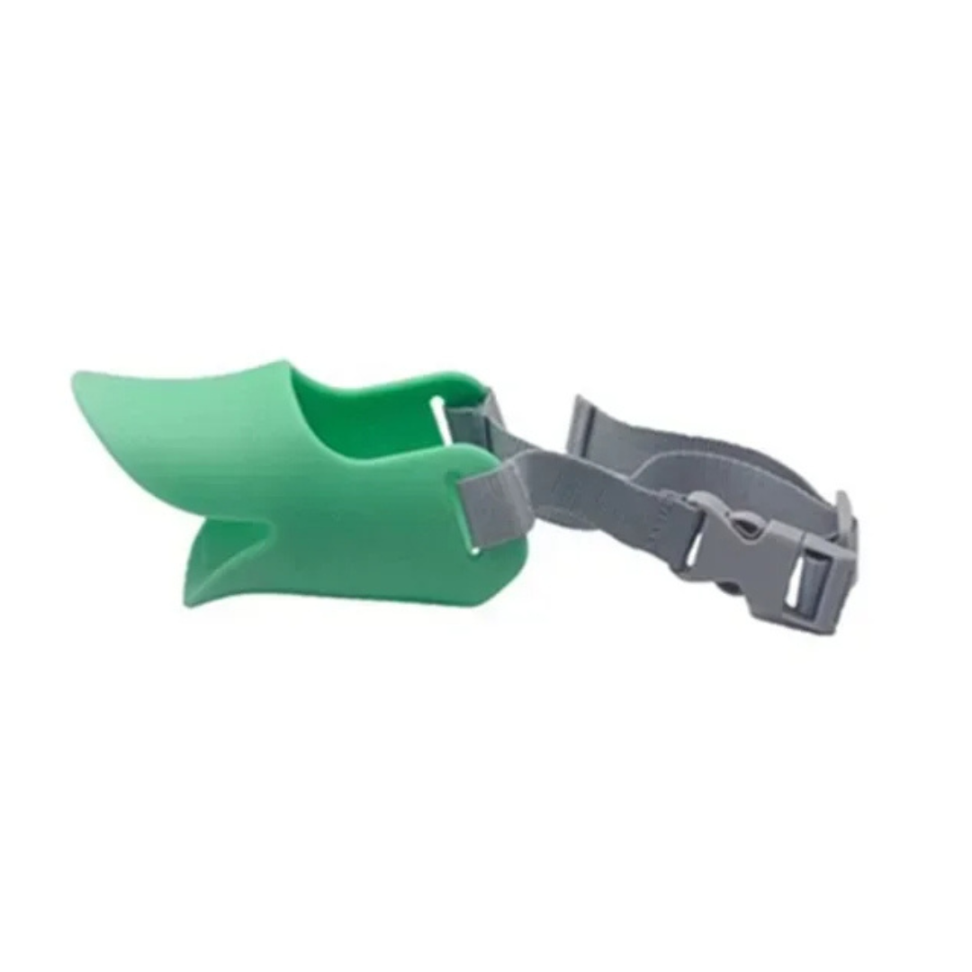 Focinheira de Silicone Bico de Pato para Cachorros de Pequeno e Médio Porte