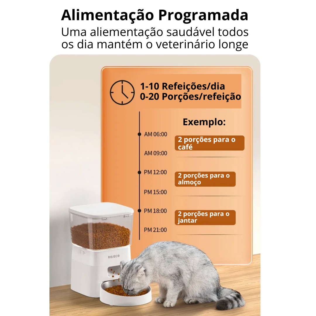 Alimentador Automático Inteligente com até 10 refeições