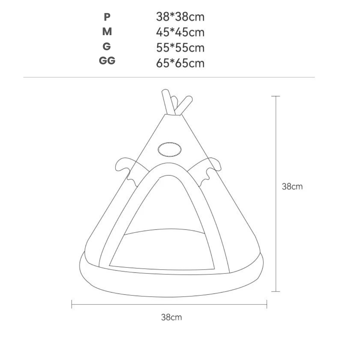 Tenda Cabana Caminha Pet com Almofada Aconchegante