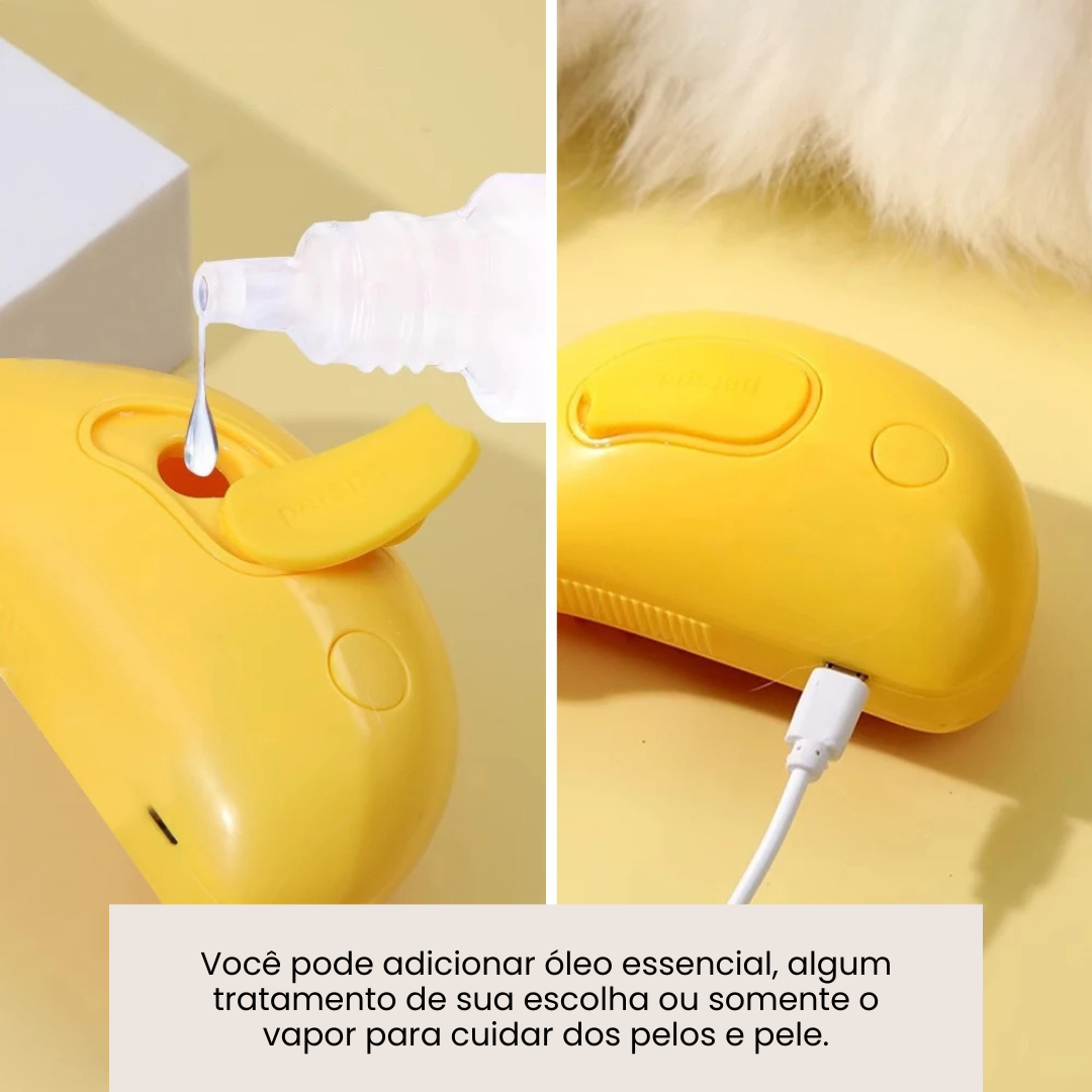Escova a Vapor para Massagem e Remoção de Pelos