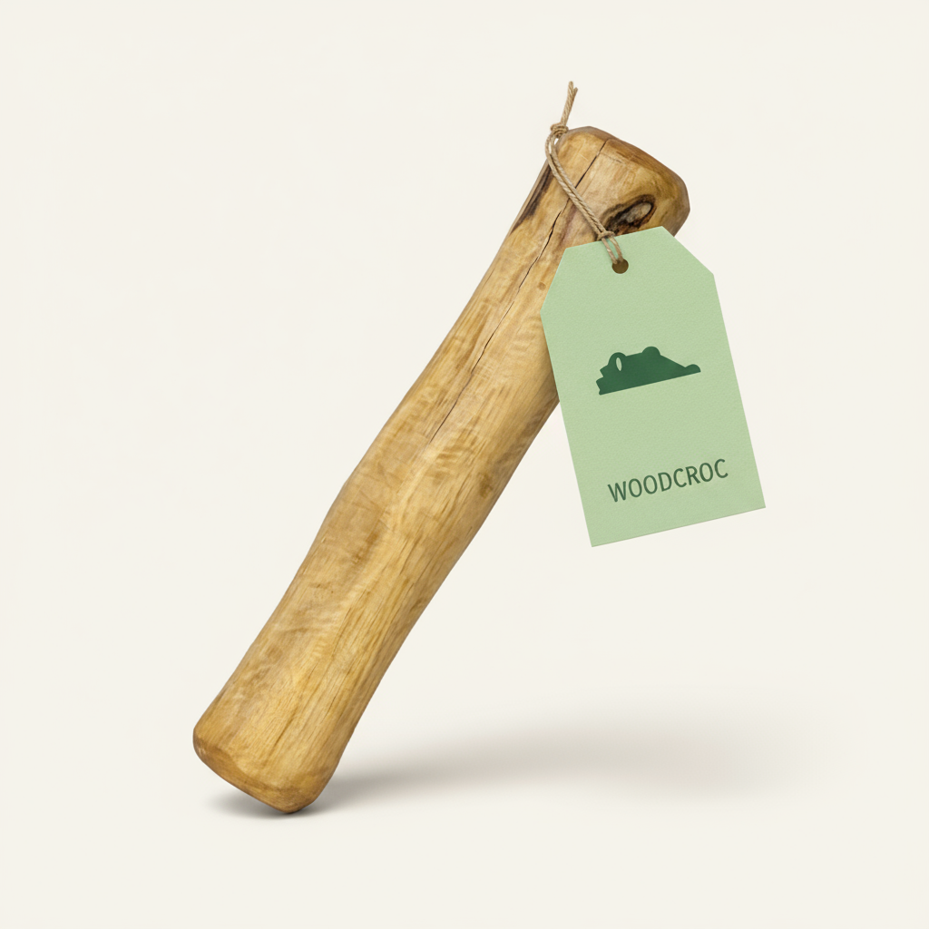Mordedor Natural WoodCroc™ Resistente e Sustentável + Ebook e Frete Grátis
