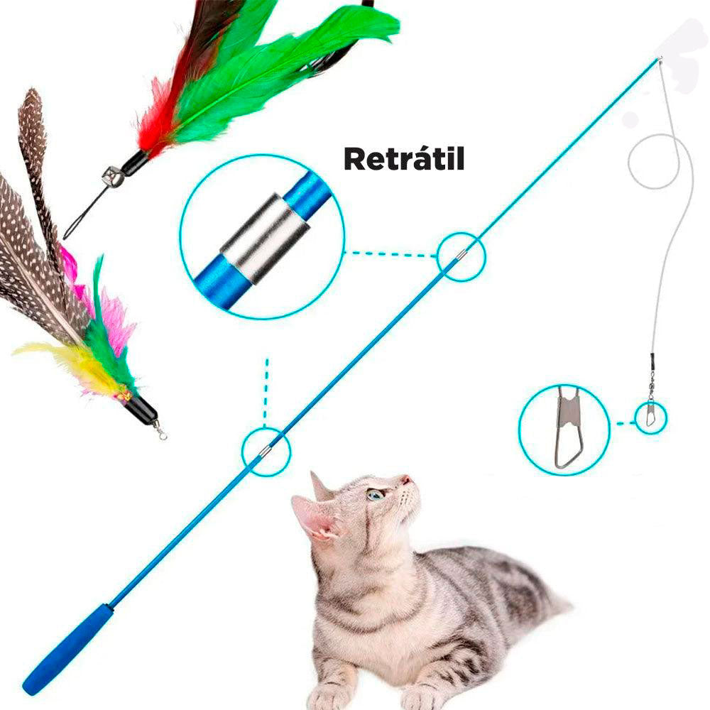 Brinquedo de Gato Varinha Retrátil