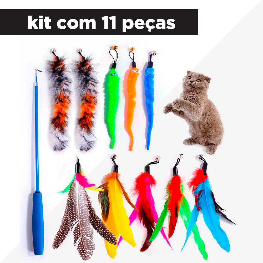 Brinquedo de Gato Varinha Retrátil