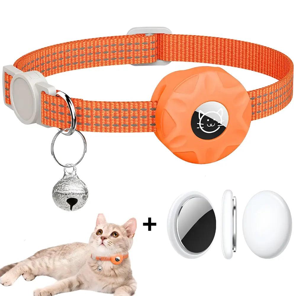 Coleira Rastreadora para Gatos + Air tag - Rastreador em Tempo Real