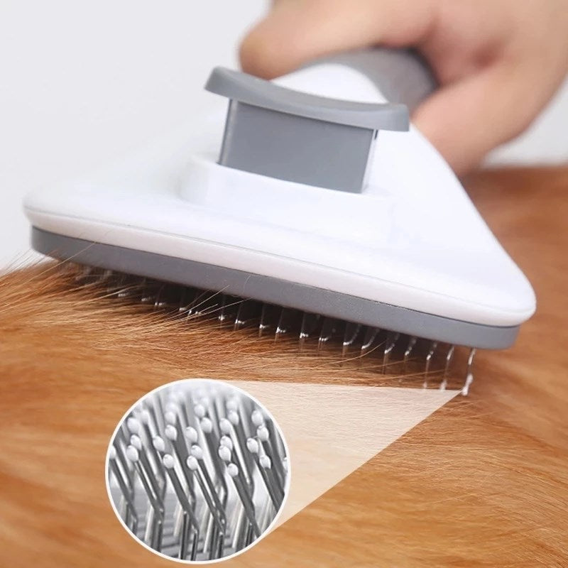 Pet Dog Brush Cat Comb Self Cleaning Pet Hair Remover Brush For Dogs Cats Grooming Tools Pets Dematting Comb Dogs Accessories - Pet Croc