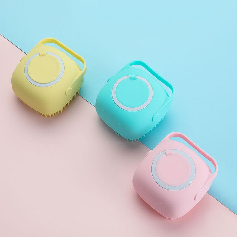 LavaLimpa™: Esponja de Silicone com Dispenser para Shampoo - Pet Croc