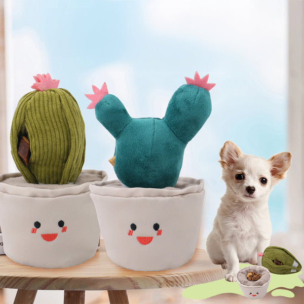 Brinquedo de pelúcia de cacto que faz barulho para Cachorro e Gato - Pet Croc