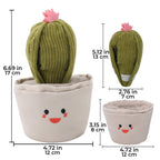 Cactus plush toy that makes noise for dogs, slow feeder, interactive toy.