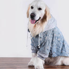Bonito Denim Rasgado Cachorro Moletom Com Capuz Camisa Roupas