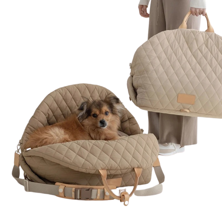 Quilted Pet Carrier Bag for Dogs and Cats