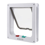 Flip-up door with safety lock.
