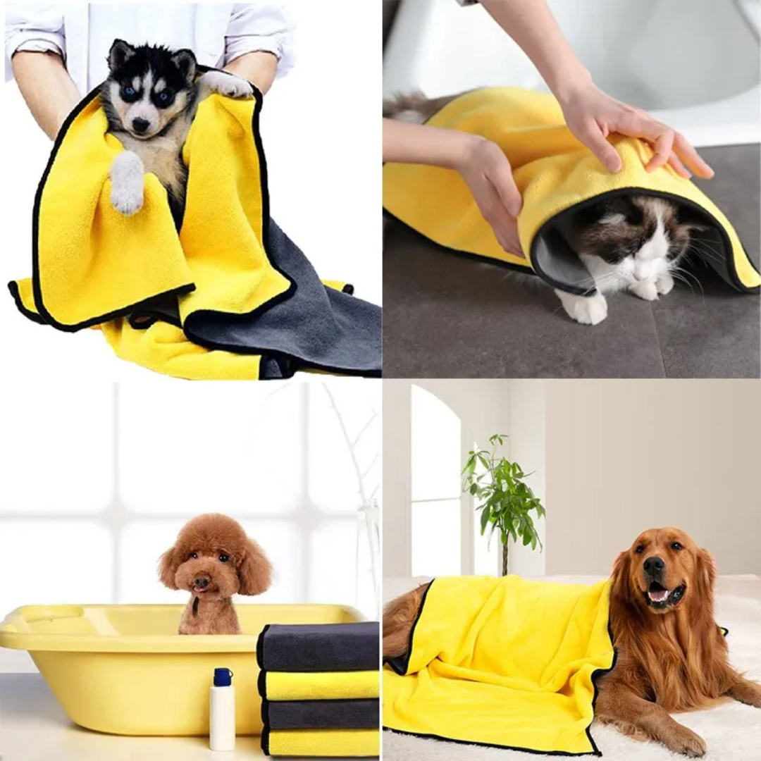 Toalha de Banho Super Absorvente Secagem Rápida Pet Shop Banho e Tosa de Cães e Gatos