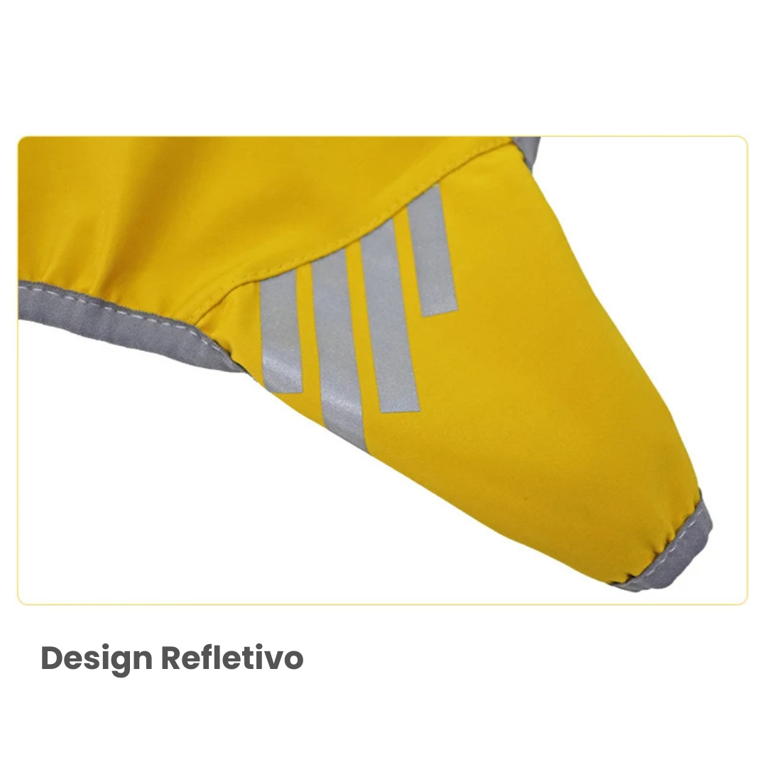 Roupinha Capa de Chuva Pet Impermeável a Prova De Água Refletiva