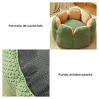 Comfortable cactus-shaped pet bed