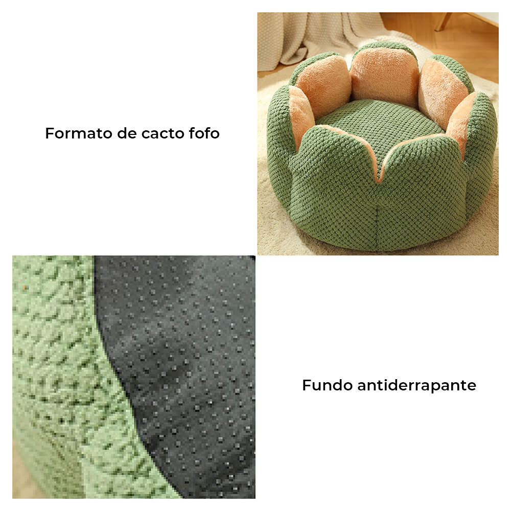 Comfortable cactus-shaped pet bed