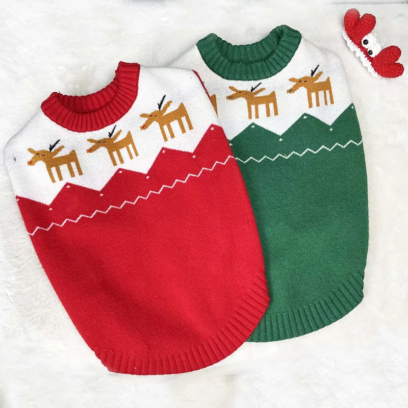 Knitted Wool Pet Reindeer 