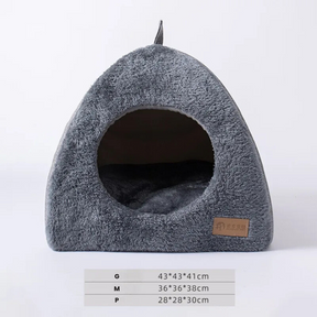 Cama Toca Ninho Triangular Quente e Aconchegante para Gatos e Cães
