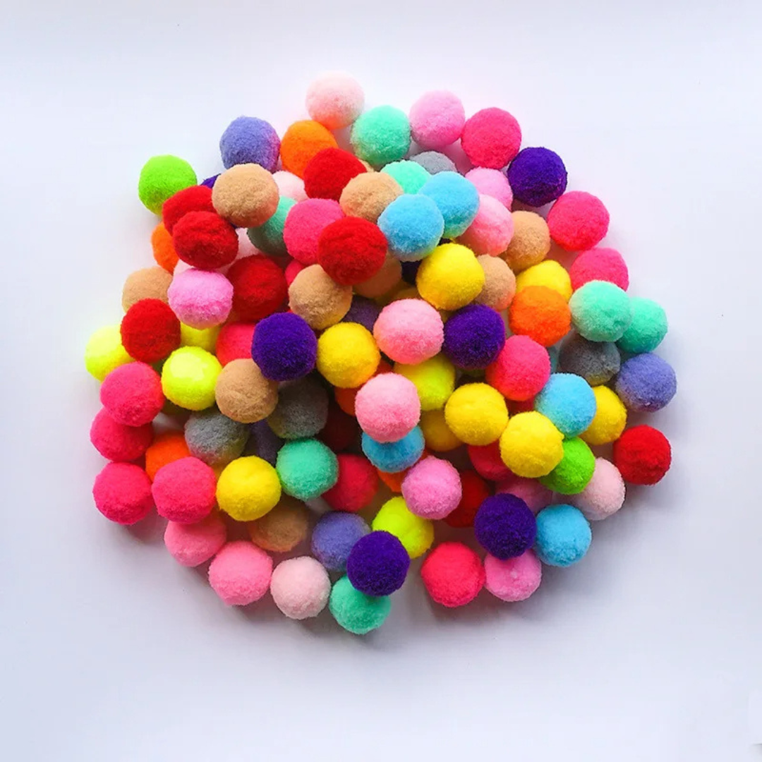Lançador Arremessador De Bolinha Mini Pompom Para Gatos