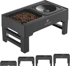 Adjustable and Multifunctional Elevated Feeder with Slow Feeder