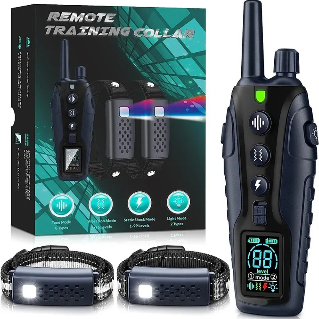 Coleira Colar de Treinamento Adestramento de Cães 4 Modos com Alcance de 1000 Metros
