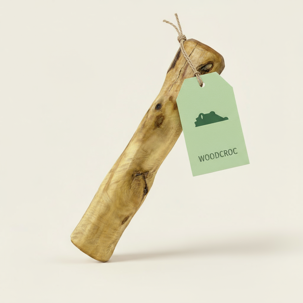 Mordedor Natural WoodCroc™ Resistente e Sustentável + Ebook e Frete Grátis