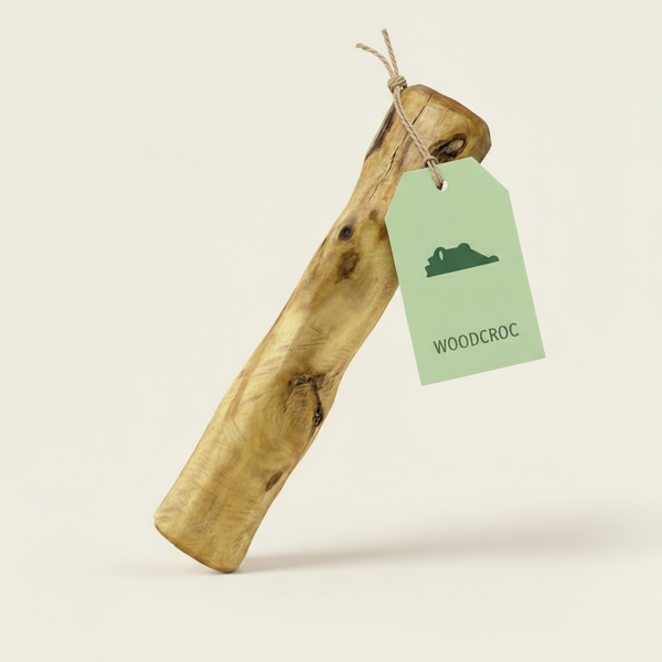 Mordedor Natural WoodCroc™ Resistente e Sustentável + Ebook para Cachorro - Pet Croc