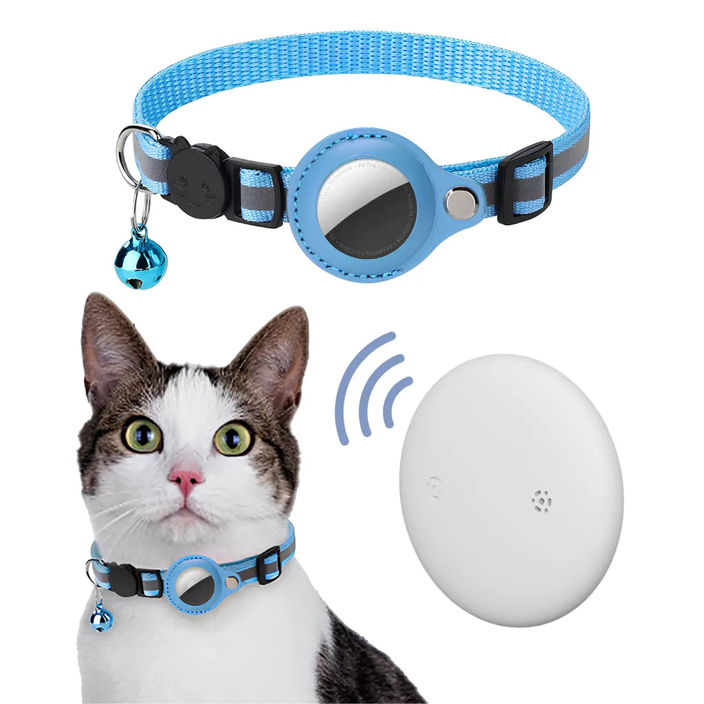Tracking Collar with Free Blue Air Tag - Real-Time Tracking