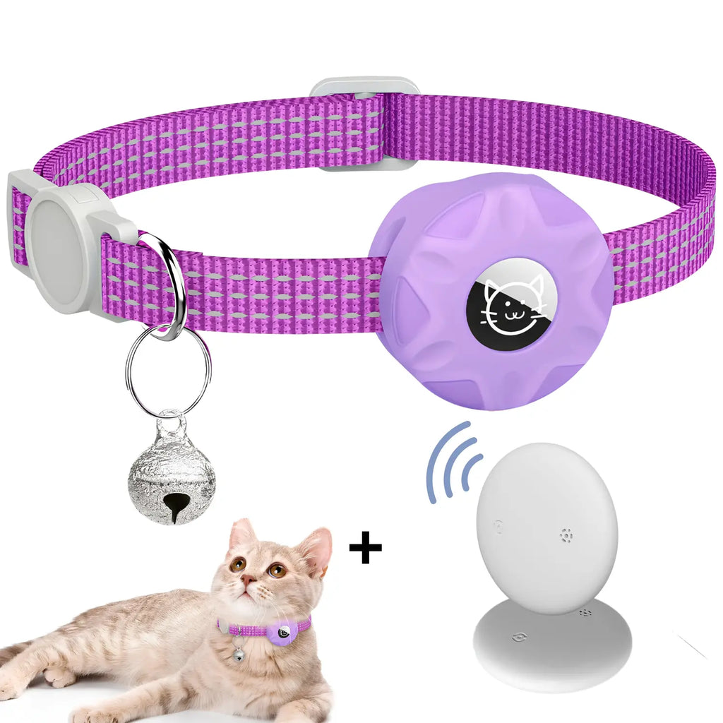 Cat Tracking Collar + Purple Air Tag - Real-Time Tracker