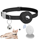 Cat Tracking Collar + Black Air Tag - Real-Time Tracker