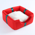 Christmas gift box, semi-enclosed, warm cave for sleeping, for dogs and cats.