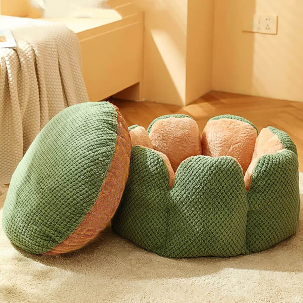 Comfortable cactus-shaped pet bed