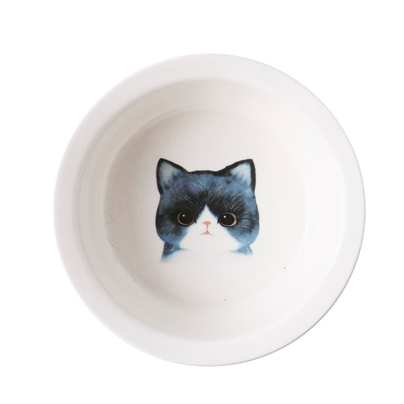 Ceramic Bowl with Kitten Design