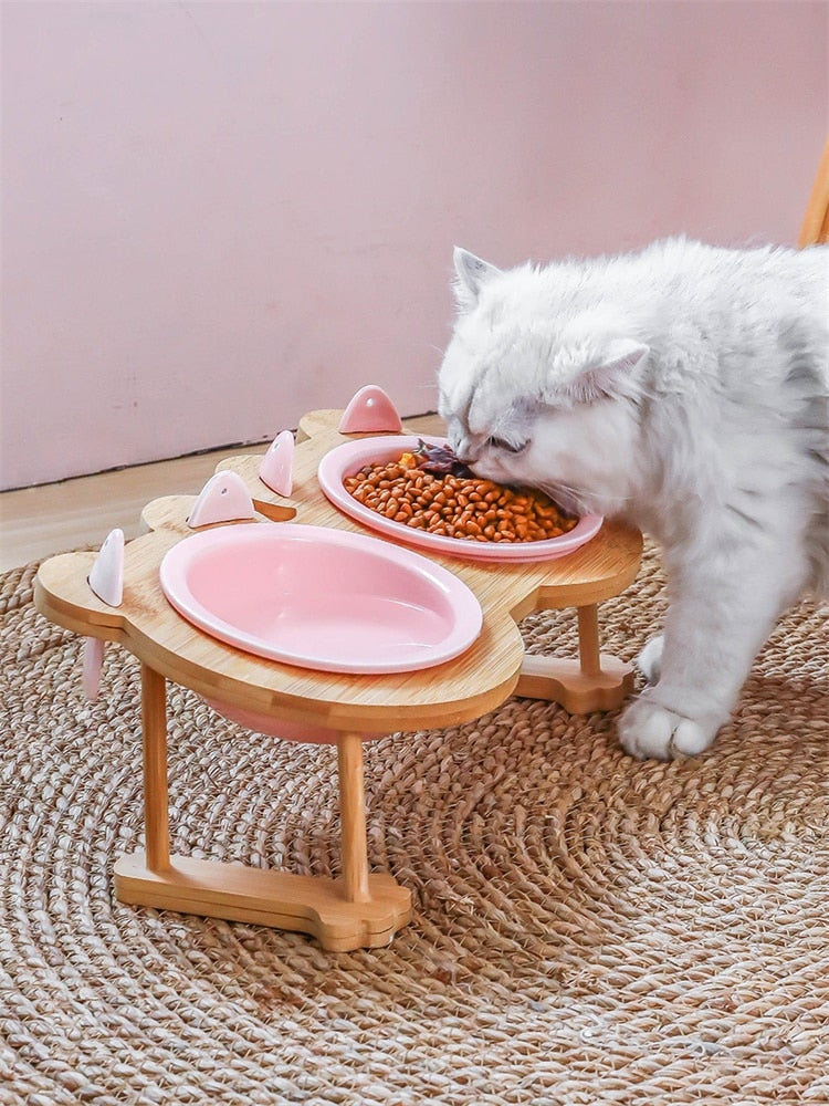 Ceramic Bowl with Kitten Design