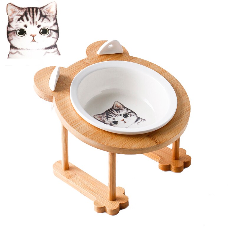 Ceramic Bowl with Kitten Design