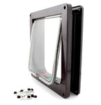 Flip-up door with safety lock.