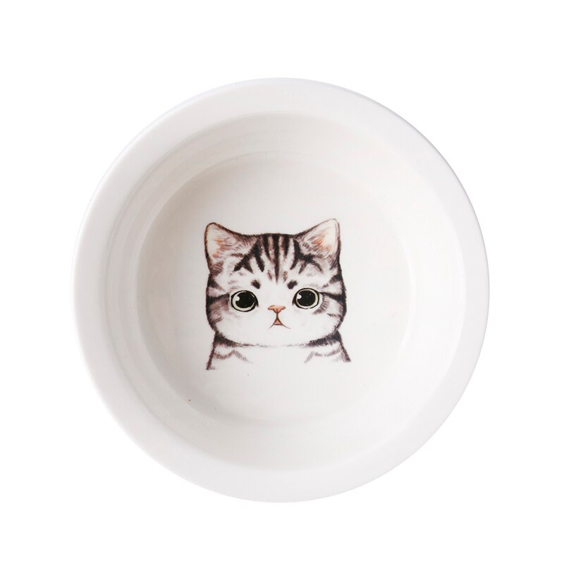 Ceramic Bowl with Kitten Design
