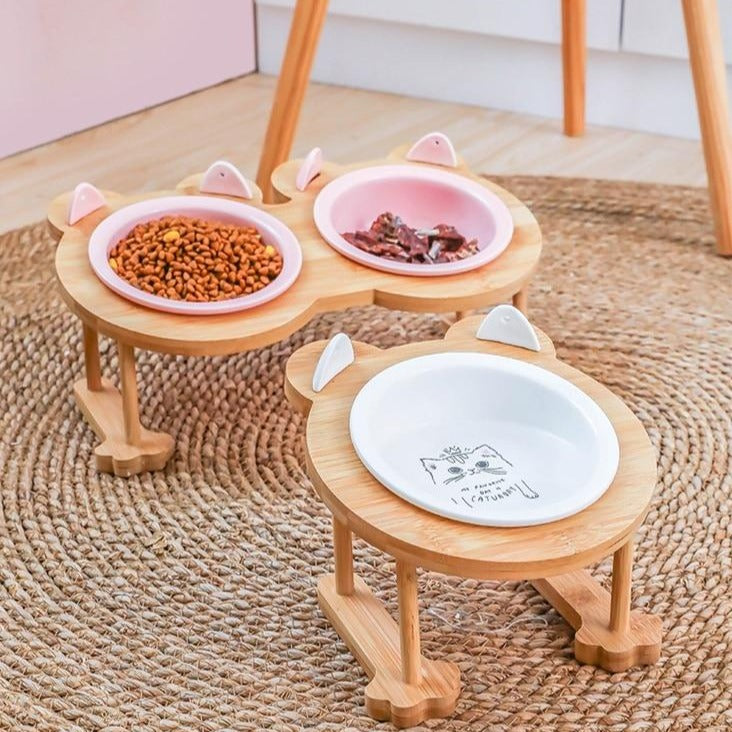 Ceramic Bowl with Kitten Design