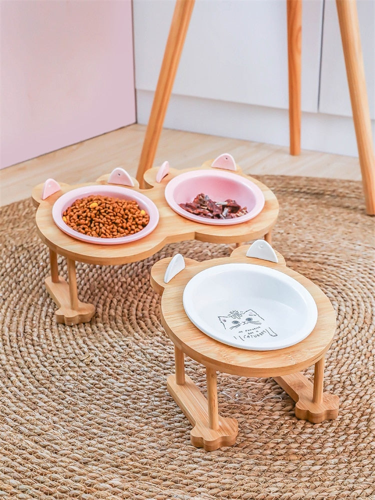 Ceramic Bowl with Kitten Design