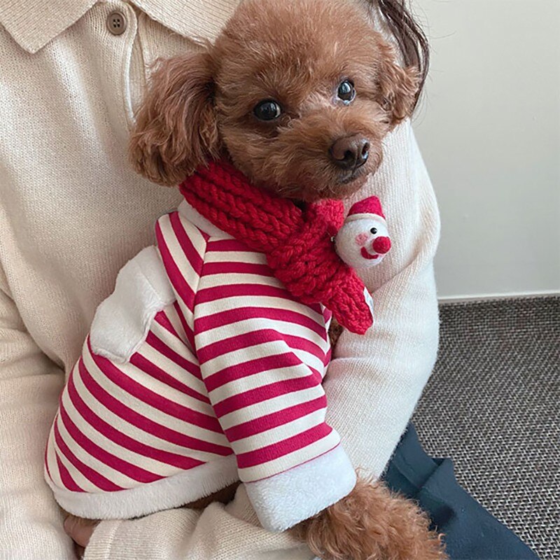 Sweatshirt with Santa Claus scarf 
