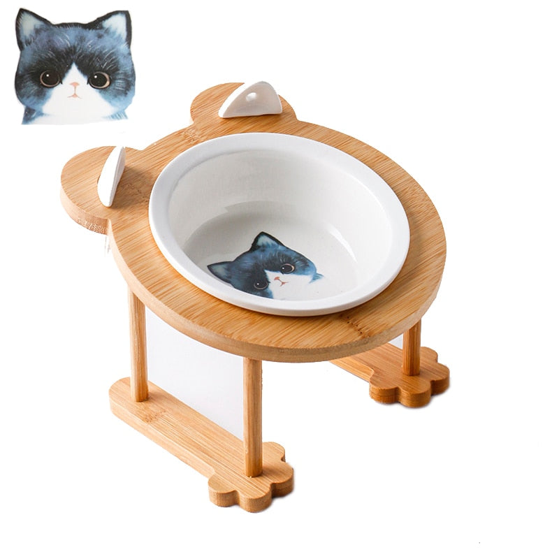 Ceramic Bowl with Kitten Design