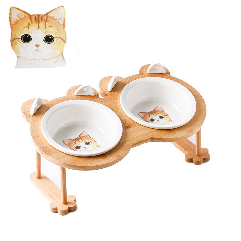 Ceramic Bowl with Kitten Design
