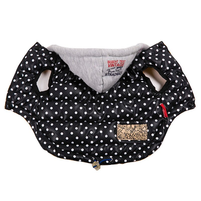 Pet Hooded Vest with Polka Dots