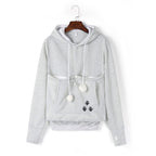 Kangaroo Hoodie with Paw Prints