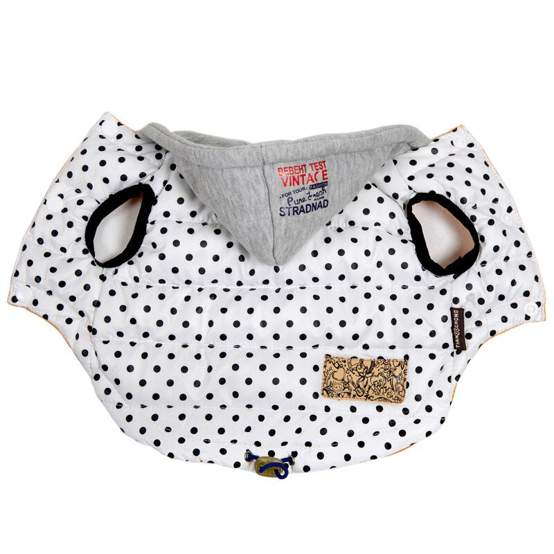 Pet Hooded Vest with Polka Dots
