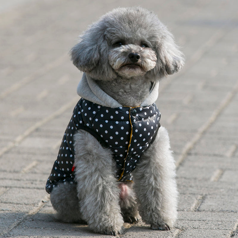 Pet Hooded Vest with Polka Dots